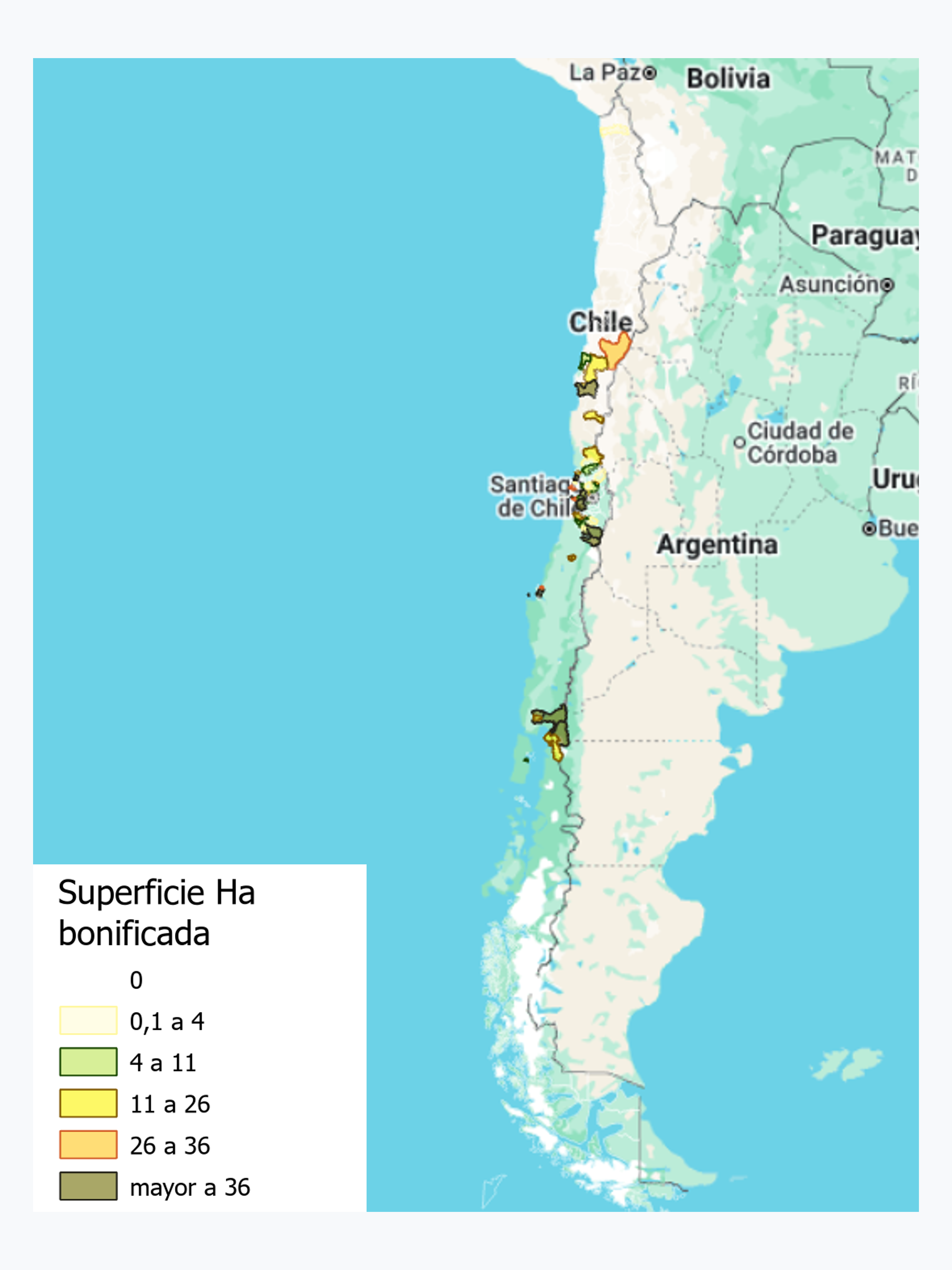 Bonificaciones por Forestación según Decreto Ley 701 para los años 2000 al 2011